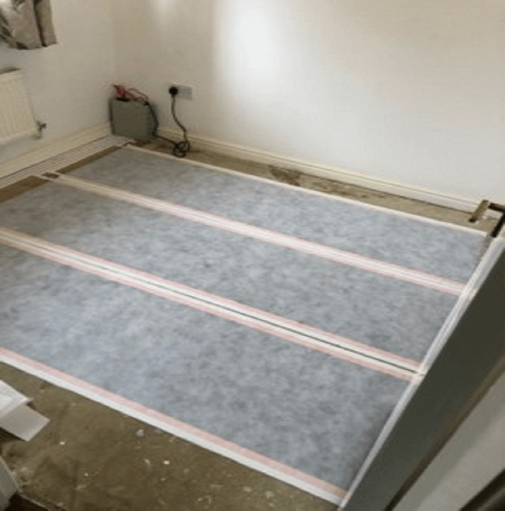 Ezy-Warm Underfloor Heating for Living Rooms installation
