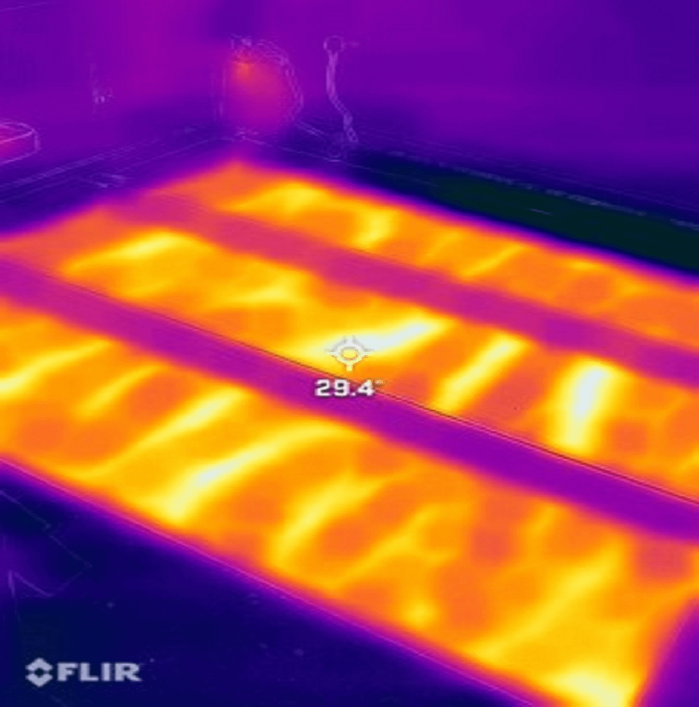Ezy-Warm Underfloor Heating for Living Rooms Thermal image