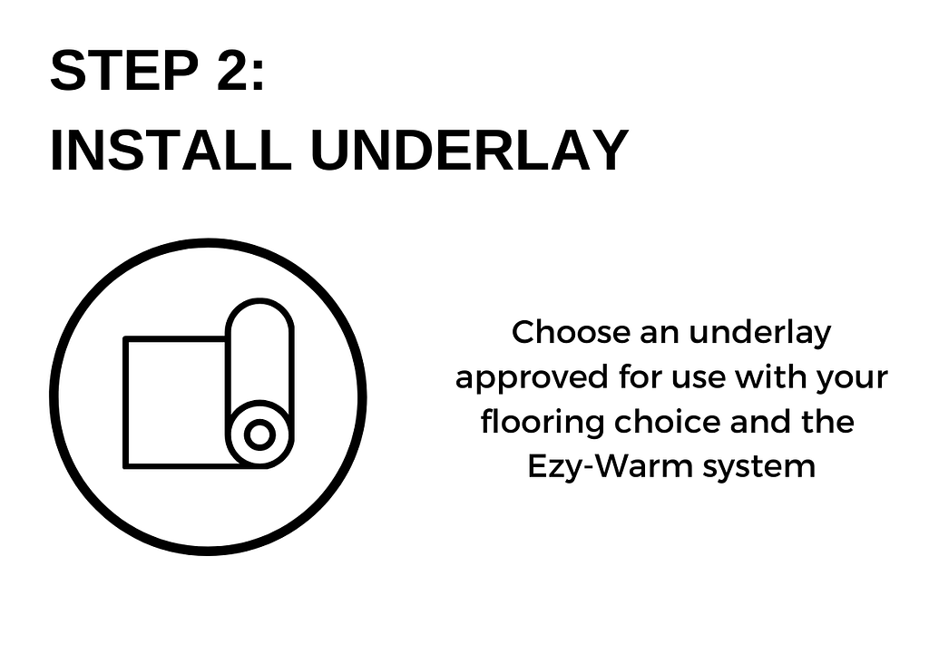 Ezy-Warm Underfloor Heating Installation Step 2 Underlay